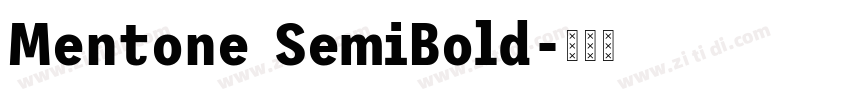 Mentone SemiBold字体转换